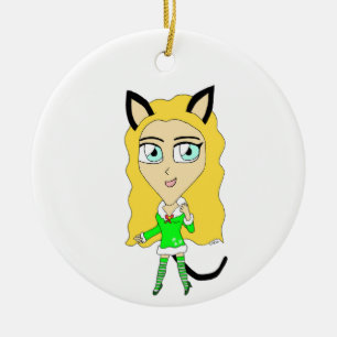 Weihnachtschibi Keramik Ornament