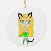 Weihnachtschibi Keramik Ornament (Hinten)