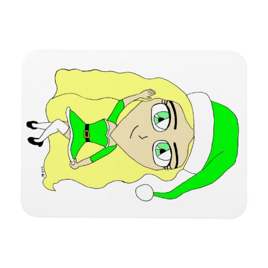 Weihnachtschibi Magnet (Horizontal)