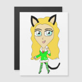 Weihnachtschibi Magnetkarte (Vorne/Hinten)