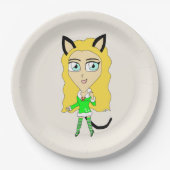 Weihnachtschibi Pappteller (Vorderseite)