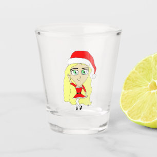 Weihnachtschibi Schnapsglas