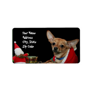 WeihnachtsChihuahua-Adressen-Etiketten Adressaufkleber