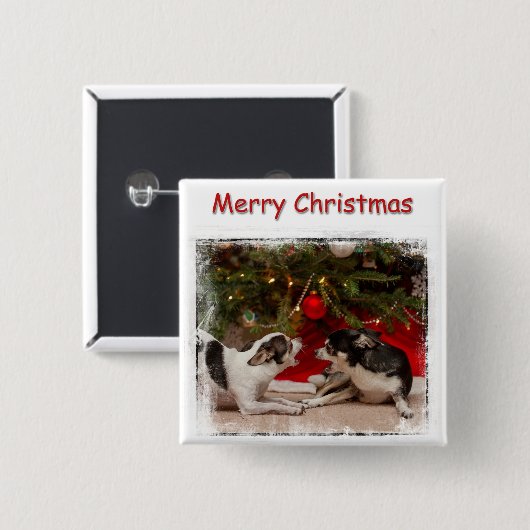 WeihnachtsChihuahua Button (Vorne & Hinten)