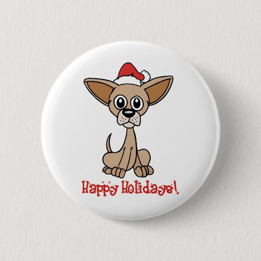 WeihnachtsChihuahua Button (Vorderseite)
