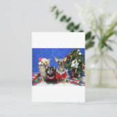 WeihnachtsChihuahua Feiertagspostkarte (Stehend Vorderseite)