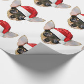 WeihnachtsChihuahua-HundePackpapier Geschenkpapier (Ecke)