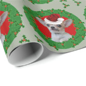 WeihnachtsChihuahua-HundePackpapier Geschenkpapier (Rolleneckpunkt)