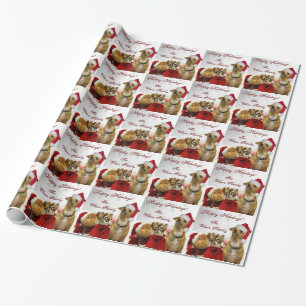 WeihnachtsChihuahua-HundePackpapier Geschenkpapier