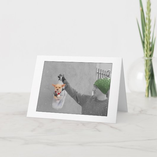 WEIHNACHTSChihuahua-KARTE Feiertagskarte (Vorderseite)