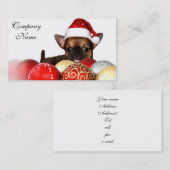 WeihnachtsChihuahuawelpe Visitenkarte (Vorne/Hinten)