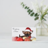 WeihnachtsChihuahuawelpe Visitenkarte (Stehend Vorderseite)