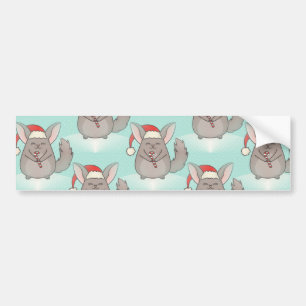 Weihnachtschinchillas Autoaufkleber