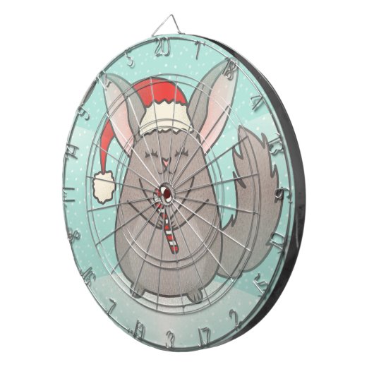 Weihnachtschinchillas Dartscheibe (Vorderseite rechts)
