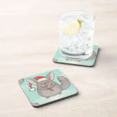 Weihnachtschinchillas Getränkeuntersetzer (Rechte Seite)