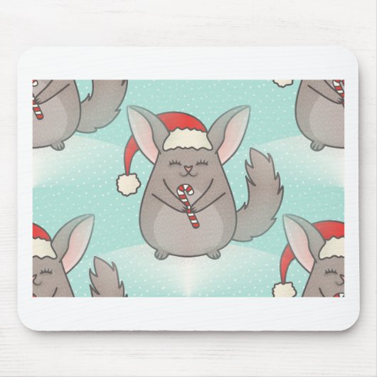 Weihnachtschinchillas Mousepad (Vorne)