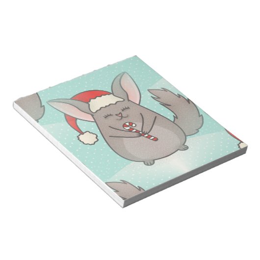 Weihnachtschinchillas Notizblock (angewinkelt)