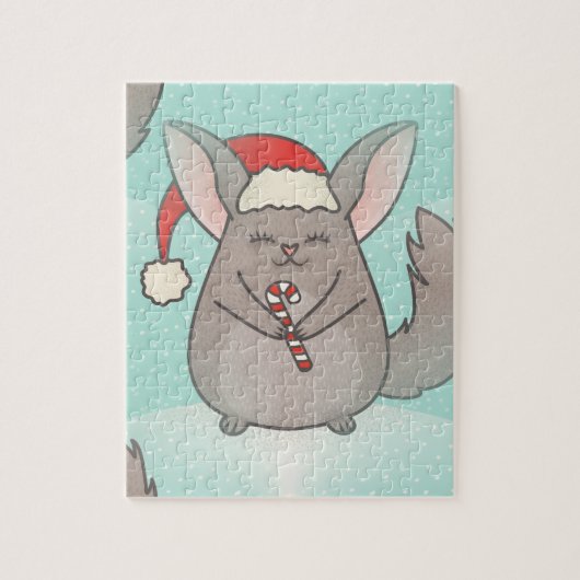Weihnachtschinchillas Puzzle (Vertikal)