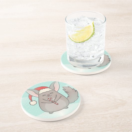 Weihnachtschinchillas Untersetzer (Seite)