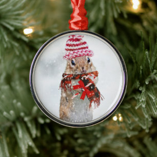 Weihnachtschipmus Ornament Aus Metall