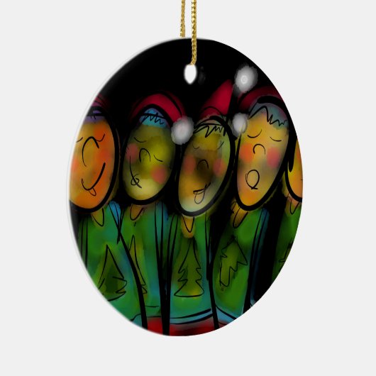 Weihnachtschor Keramikornament (Rechts)