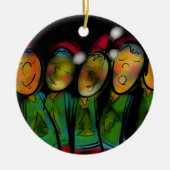 Weihnachtschor Keramikornament (Vorne)