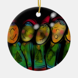 Weihnachtschor Keramikornament