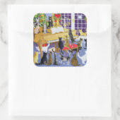 Weihnachtschor Quadratischer Aufkleber (Tasche)