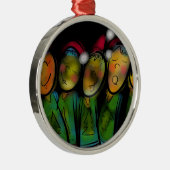 Weihnachtschor Silbernes Ornament (Rechts)