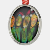 Weihnachtschor Silbernes Ornament (Links)
