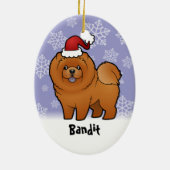 WeihnachtsChow-Chow (addieren Sie Ihren Keramikornament (Hinten)