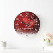 Weihnachtschromzahlen Große Wanduhr (Zuhause)