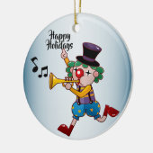 WeihnachtsCircus Clownmusik Keramik Ornament (Links)