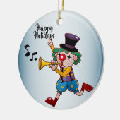 WeihnachtsCircus Clownmusik Keramik Ornament (Links)