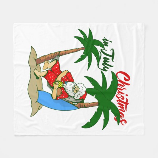 Weihnachtsclaus Fleecedecke (Vorderseite (Horizontal))