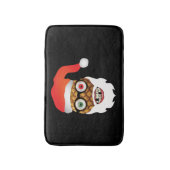 Weihnachtsclaus lustig Ananas Badematte (Vorderseite Vertikal)