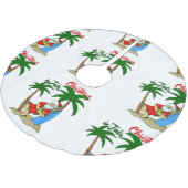 Weihnachtsclaus Polyester Weihnachtsbaumdecke (Schrägansicht)