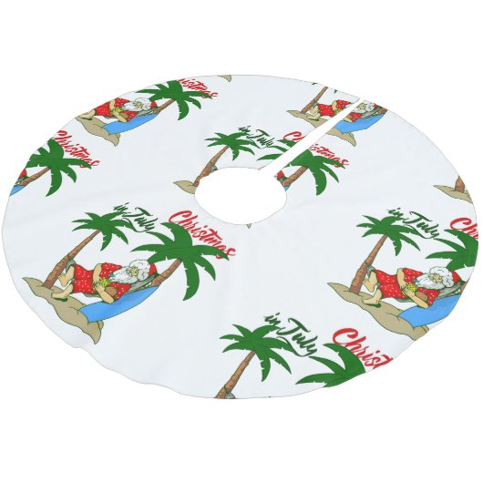 Weihnachtsclaus Polyester Weihnachtsbaumdecke (Schrägansicht)