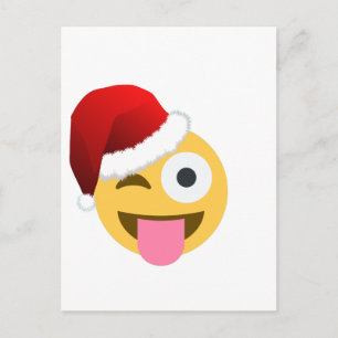 Weihnachtsclaus windet Emoji Feiertagspostkarte