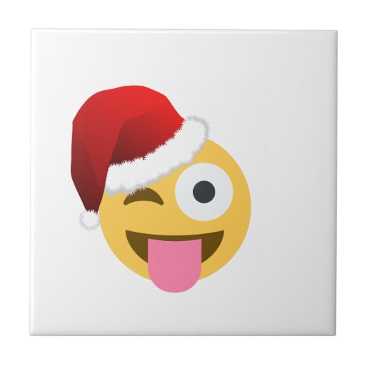 Weihnachtsclaus windet Emoji Fliese (Vorderseite)