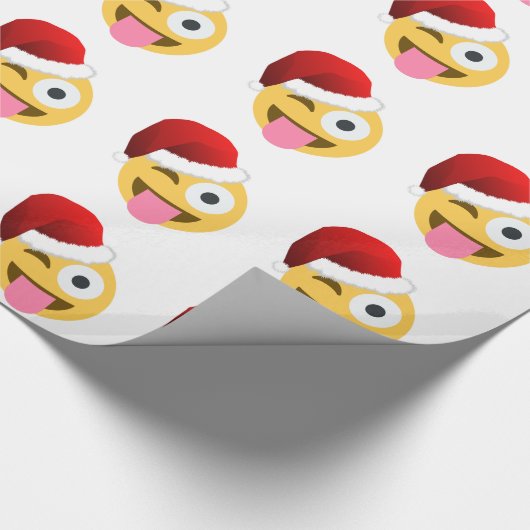 Weihnachtsclaus windet Emoji Geschenkpapier (Ecke)