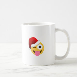 Weihnachtsclaus windet Emoji Kaffeetasse