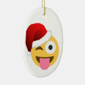 Weihnachtsclaus windet Emoji Keramik Ornament (Rechts)