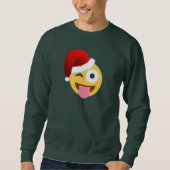 Weihnachtsclaus windet emoji men men Sweatshirt (Vorderseite)