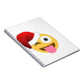Weihnachtsclaus windet Emoji Notizblock (Rechte Seite)