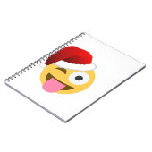 Weihnachtsclaus windet Emoji Notizblock (Linke Seite)