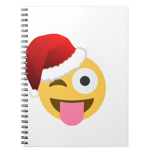 Weihnachtsclaus windet Emoji Notizblock (Vorderseite)
