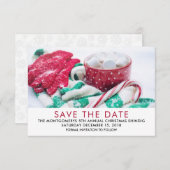 Weihnachtscoa | Candy Cane | Scarf und Mitt Save The Date (Vorne/Hinten)