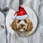 Weihnachtscockapoo Button (Beispiel)