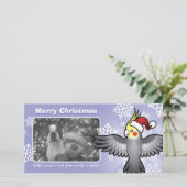 Weihnachtscockatiel Feiertagskarte (Stehend Vorderseite)